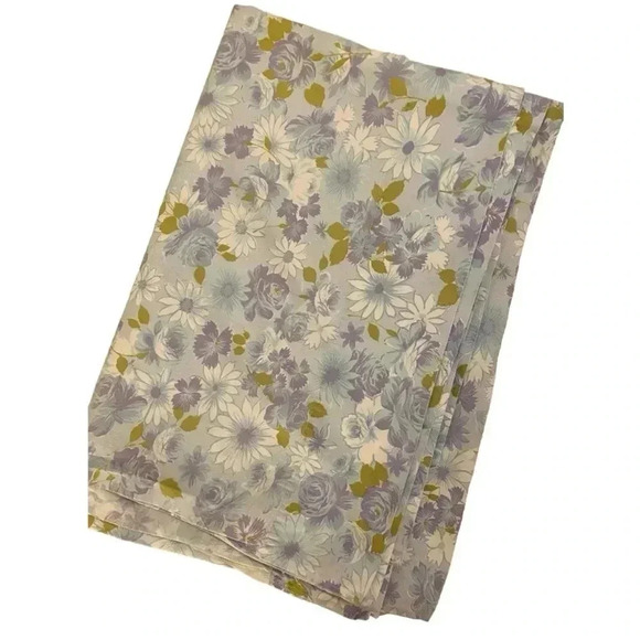 Lady Pepperell Vintage Purple Floral Flat Sheet - Picture 1 of 5